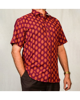 Men's Shirt - Blockprint - Cotton